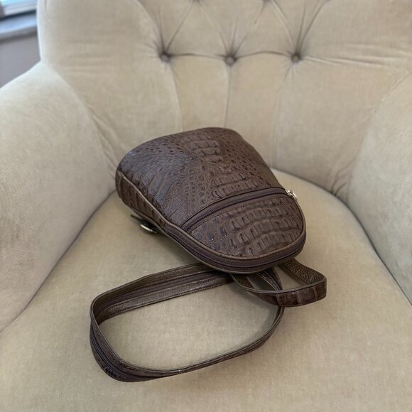 VTG Auth EILEEN KRAMER Genuine Crocodile Convertible MINI Sling Backpack Purse - Picture 5 of 9